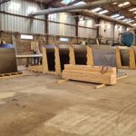 chantier passerelle parc de beauval coffrage bois aluminium cochain mécabois